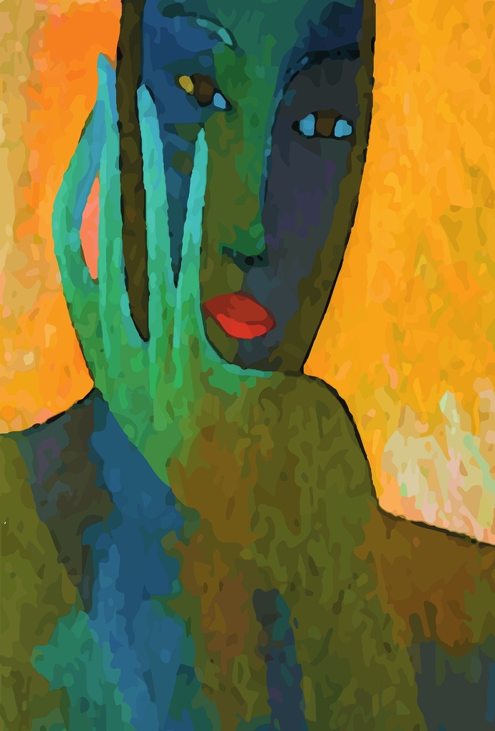 Pensive Woman Kunstdruck