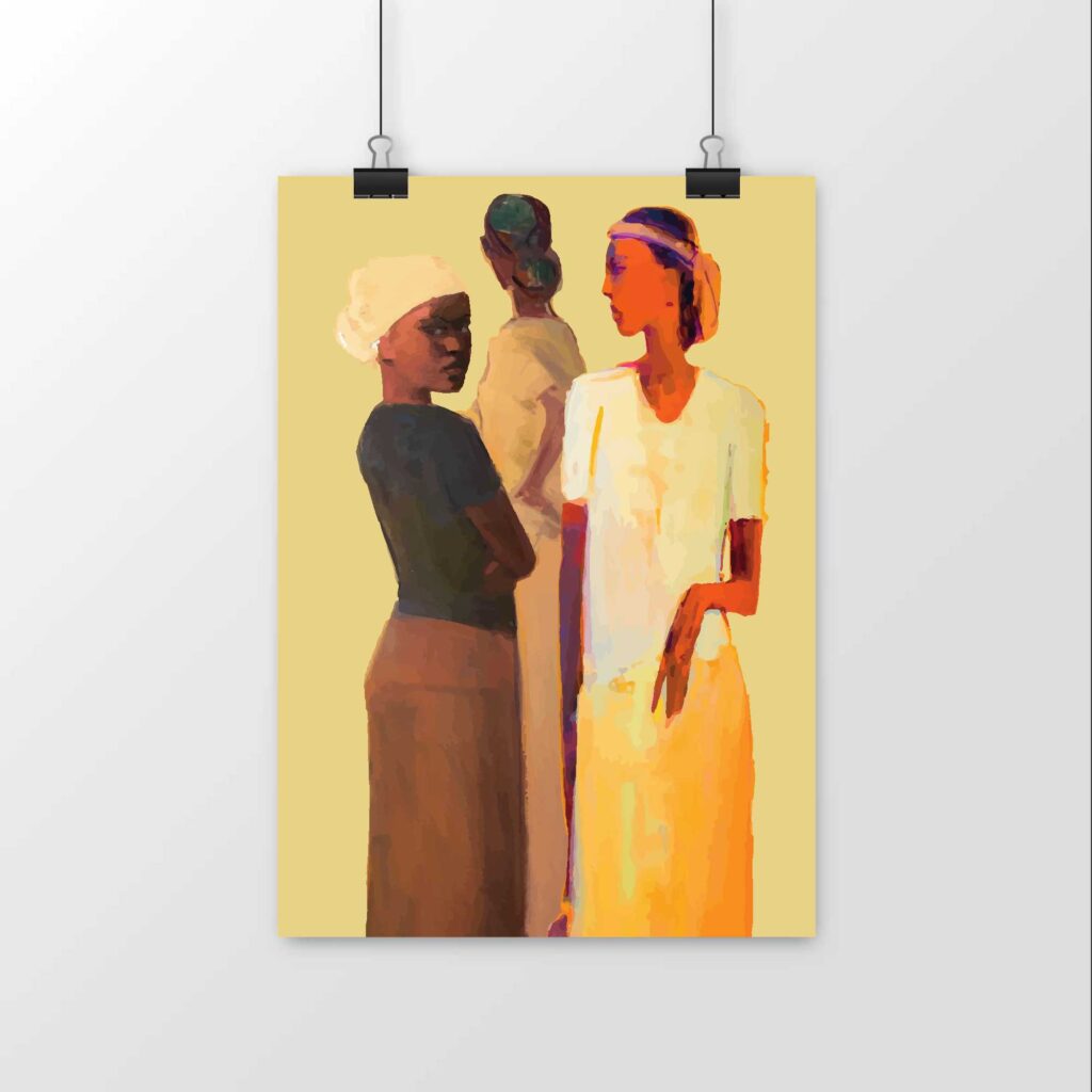 3 Women Looking Poster