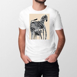 Zebra on Organic Cotton T-Shirt